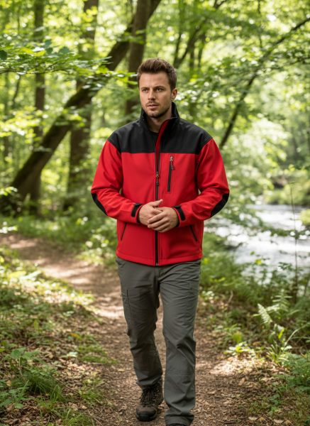 Wolfram Blizart SoftShell Mont Siyah-Kırmızı - L