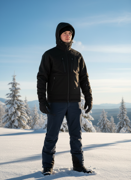 Wolfram Slojen Hoody mont Gri-Siyah - M