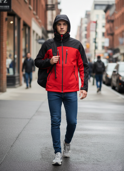 Wolfram Slojen Hoody mont Gri-Siyah - M